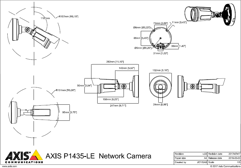 AXIS P1435LE 固定枪式摄像机 AXIS 产品中心 嘉纳通讯技术